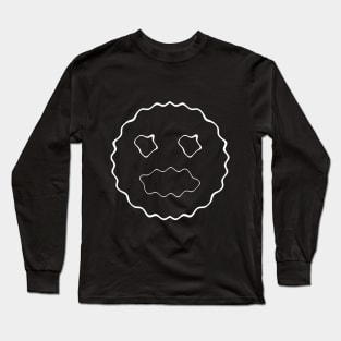 Minimal Wiggly Face design Long Sleeve T-Shirt